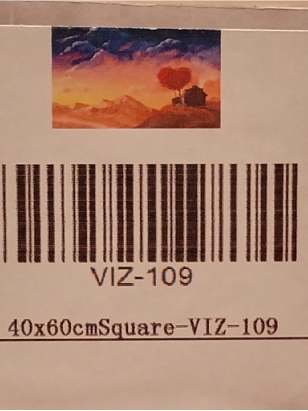 Diamond Painting Kit - 40x60 cm - square drills - “Valentine Hill”